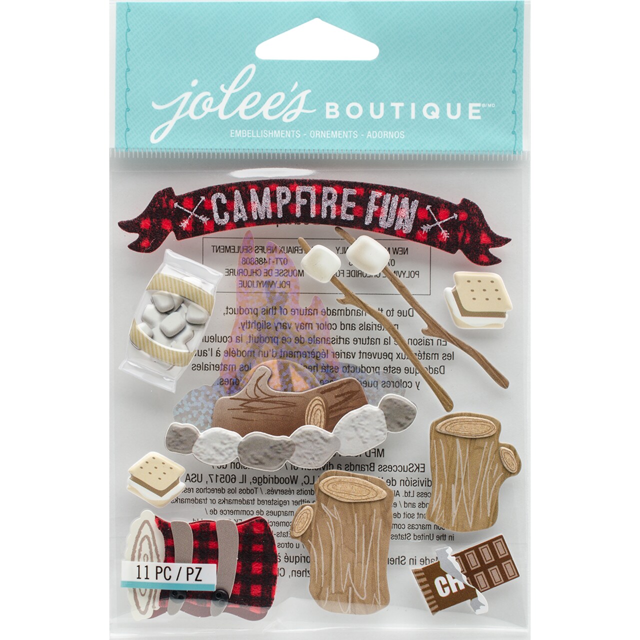 Jolee's Boutique Dimensional Stickers - Campfire, 11pcs